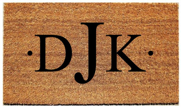 Doormat with Custom Monogram - 3 Sizes to Choose From Plush